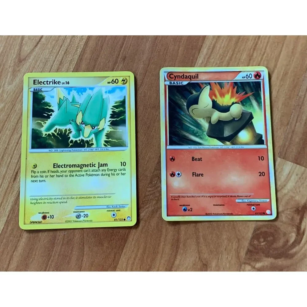 Electrike‎ and Cyndaquil Pokemon Cards